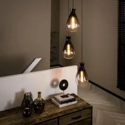 WoonStijl Hanglamp 3L nugget shaded New