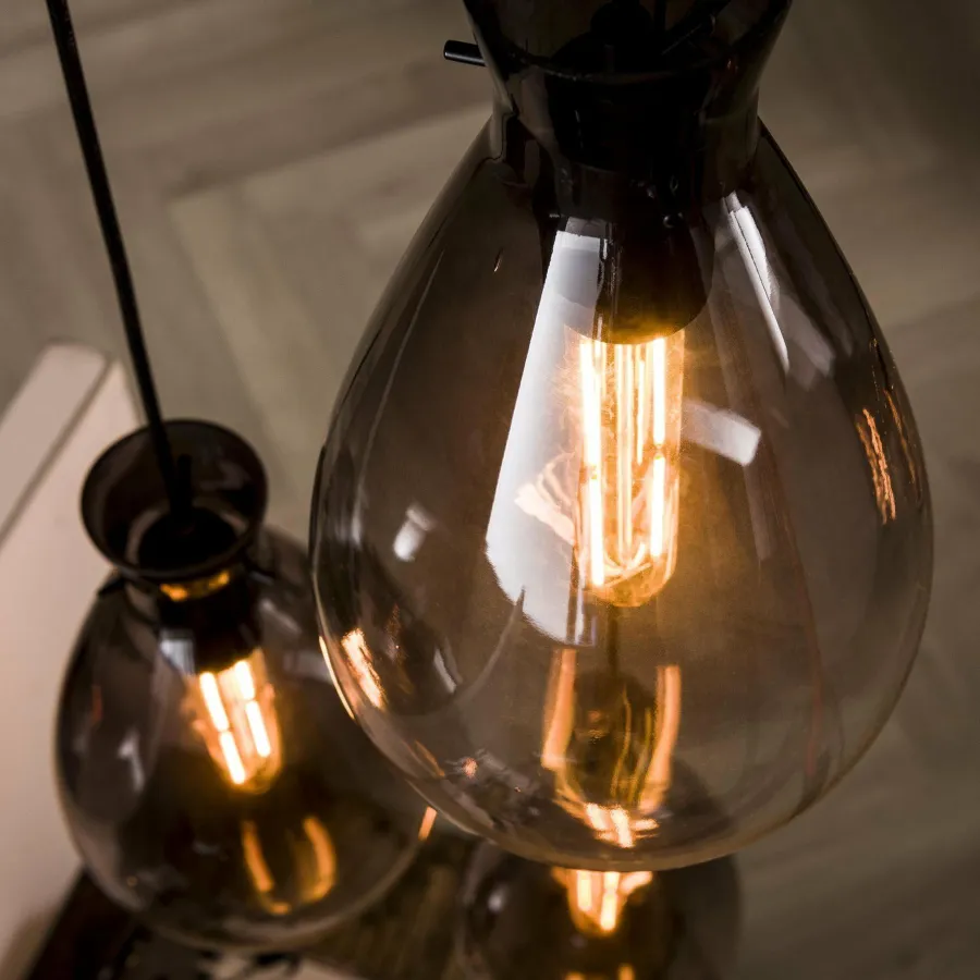 WoonStijl Hanglamp 3L nugget shaded New