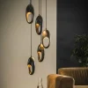 WoonStijl Hanglamp 5L open oog getrapt / Oud zilver Best
