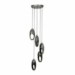 WoonStijl Hanglamp 5L open oog getrapt / Oud zilver Best