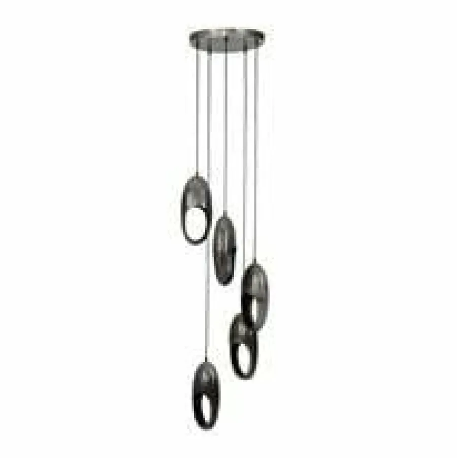 WoonStijl Hanglamp 5L open oog getrapt / Oud zilver Best