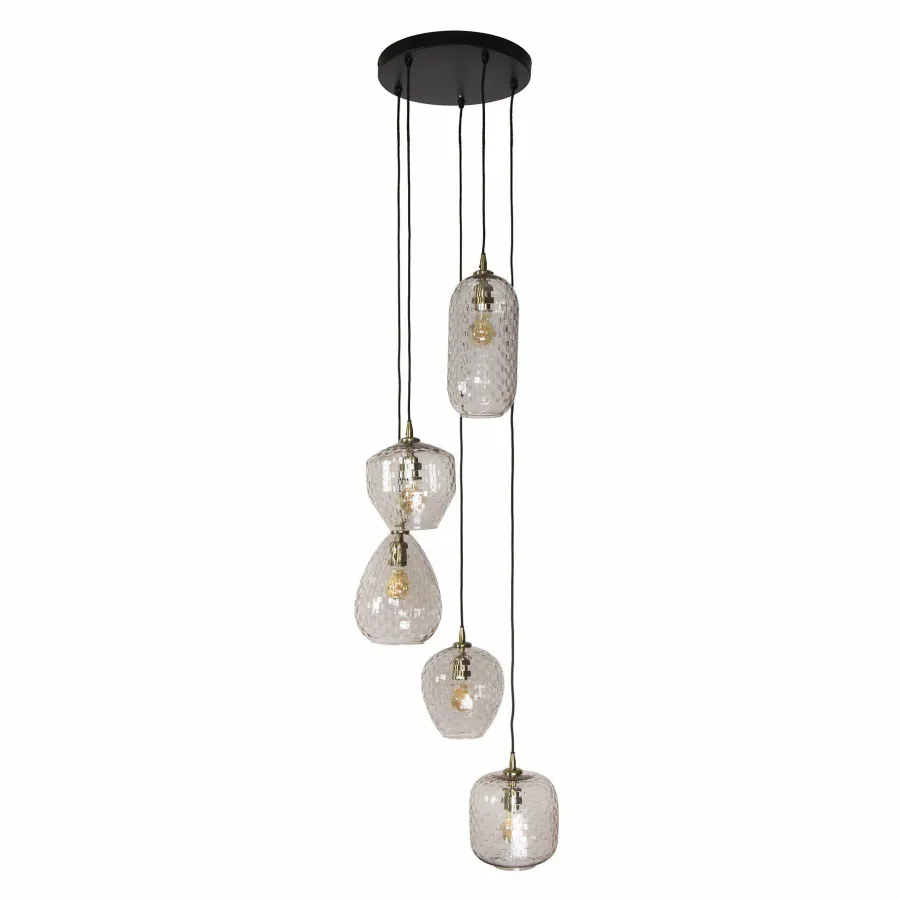 WoonStijl Hanglamp 5L patch pattern getrapt Best