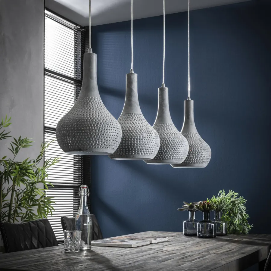 WoonStijl Hanglamp 4L Punch Kegel zwart-bruin Outlet