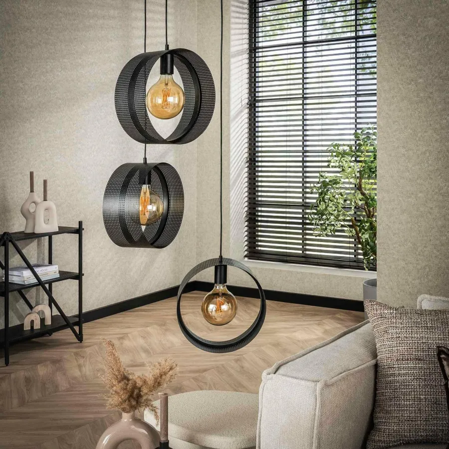 WoonStijl Hanglamp 3L ring geperforeerd Hot