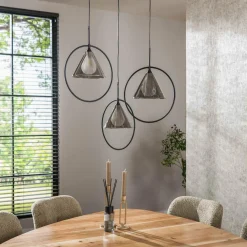 WoonStijl Hanglamp 3L ring getrapt tapse kap (G9) Outlet