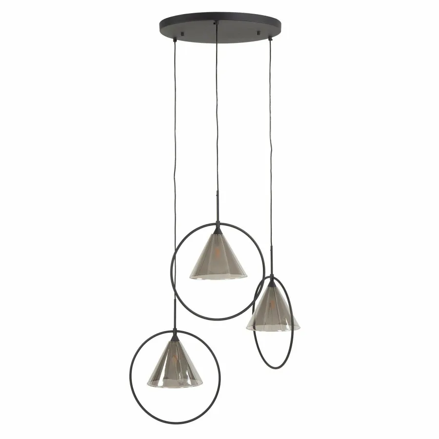 WoonStijl Hanglamp 3L ring getrapt tapse kap (G9) Outlet