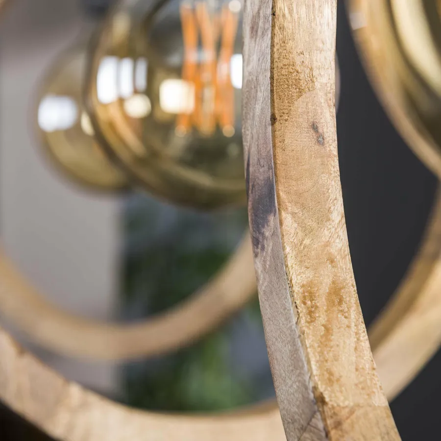 WoonStijl Hanglamp 3L round wood Sale