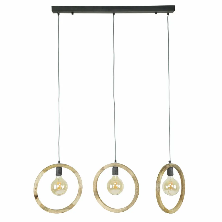 WoonStijl Hanglamp 3L round wood Sale
