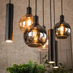 WoonStijl Hanglamp 4+3L Sfera tricolore Hot