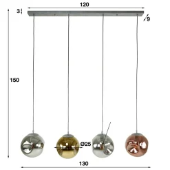 WoonStijl Hanglamp 4L stellar Online