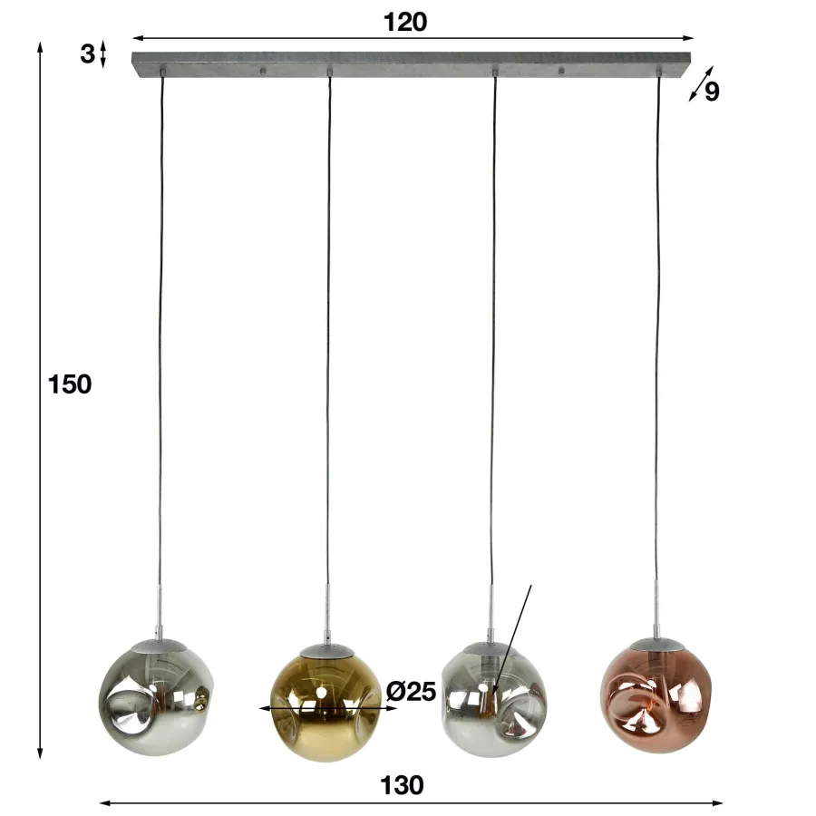 WoonStijl Hanglamp 4L stellar Online