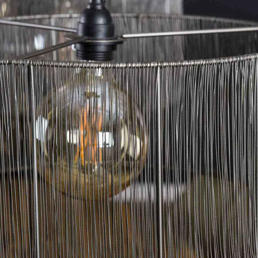 WoonStijl Hanglamp 2L stringshade metal New