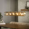 WoonStijl Hanglamp 5L tube amber glas