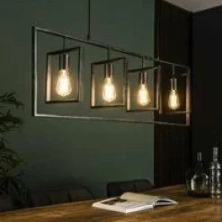 WoonStijl Hanglamp 4L Turn square / Charcoal