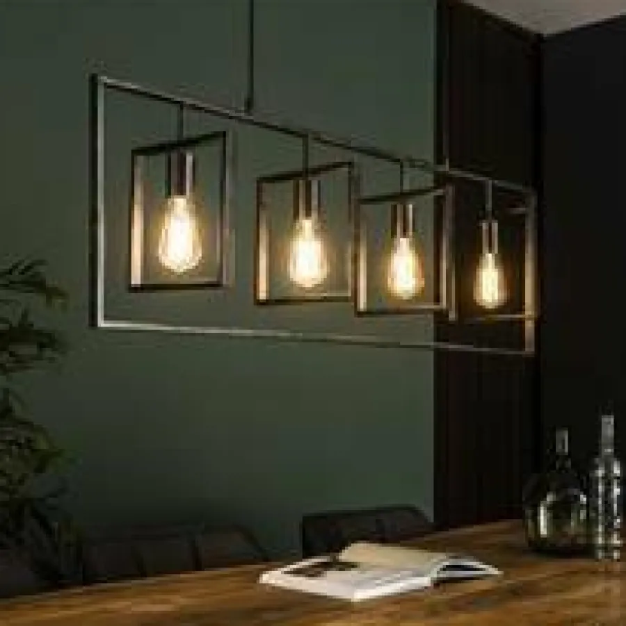 WoonStijl Hanglamp 4L Turn square / Charcoal