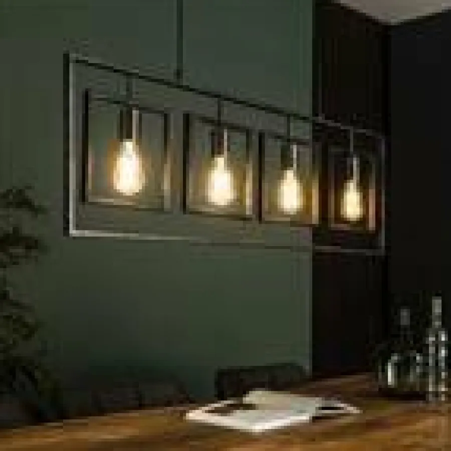 WoonStijl Hanglamp 4L Turn square / Charcoal