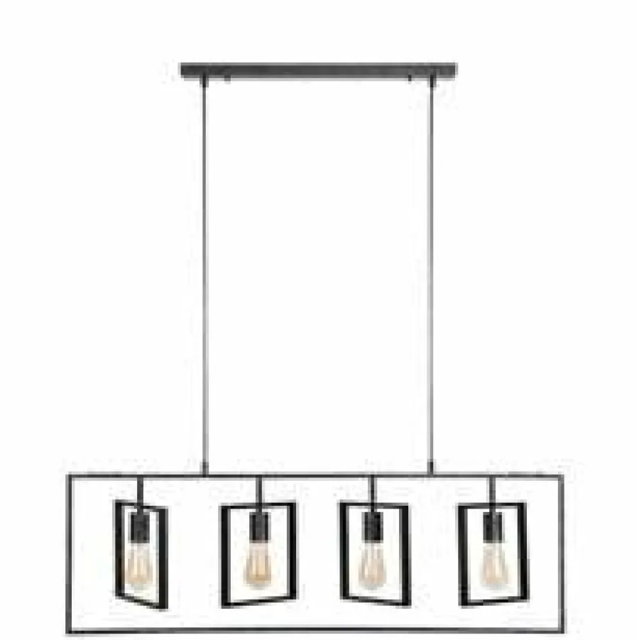 WoonStijl Hanglamp 4L Turn square / Charcoal