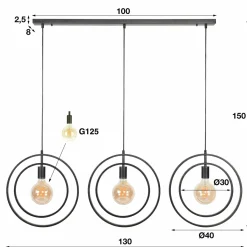 WoonStijl Hanglamp 3L Turn around