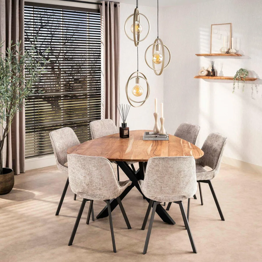 WoonStijl Hanglamp 3L Turn around getrapt beige Online