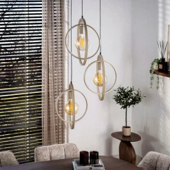 WoonStijl Hanglamp 3L Turn around getrapt beige Online