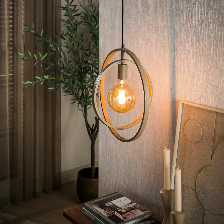 WoonStijl Hanglamp 1L Turn around beige New
