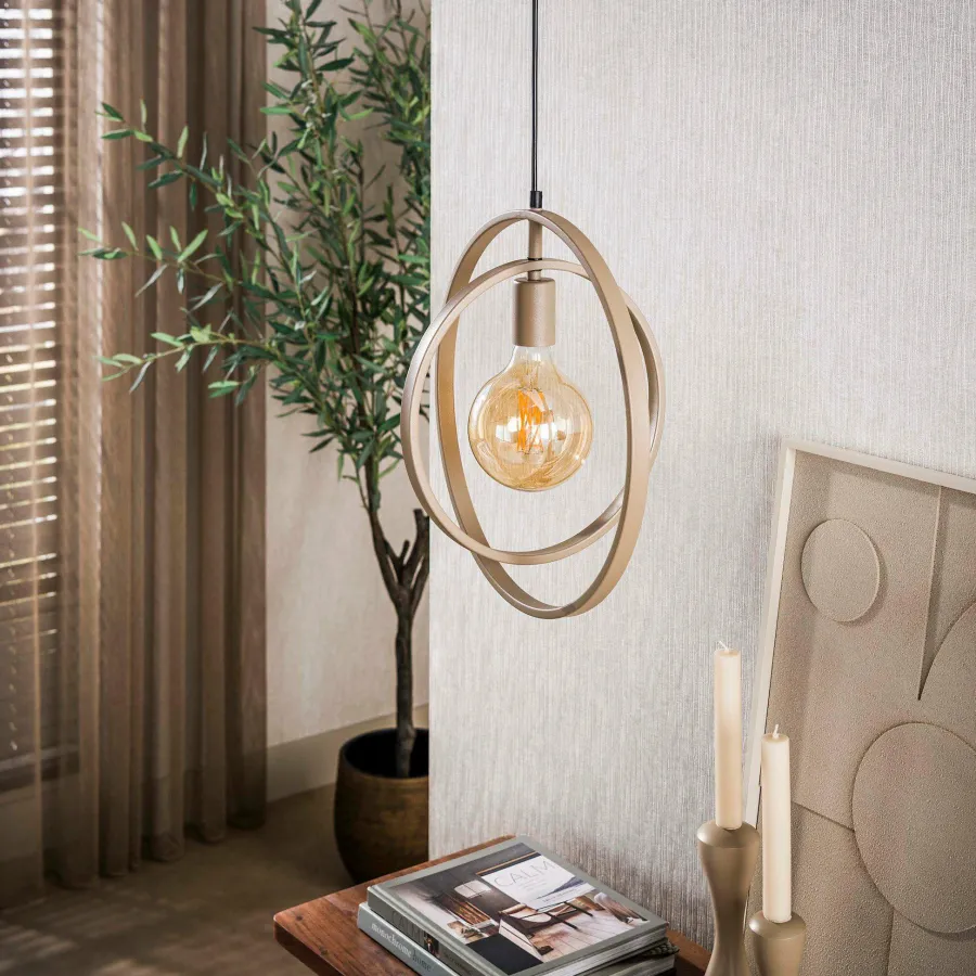WoonStijl Hanglamp 1L Turn around beige New