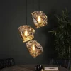 WoonStijl Hanglamp Rock Chromed glas Getrapt 3L Best