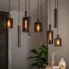 WoonStijl Hanglamp Sepiora 5+4-lichts Sienna bruin Hot