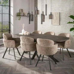 WoonStijl Hanglamp Sepiora 5+4-lichts Sienna bruin Hot