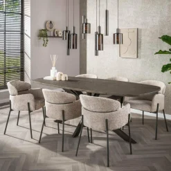 WoonStijl Hanglamp Sepiora 5+4-lichts Sienna bruin Hot