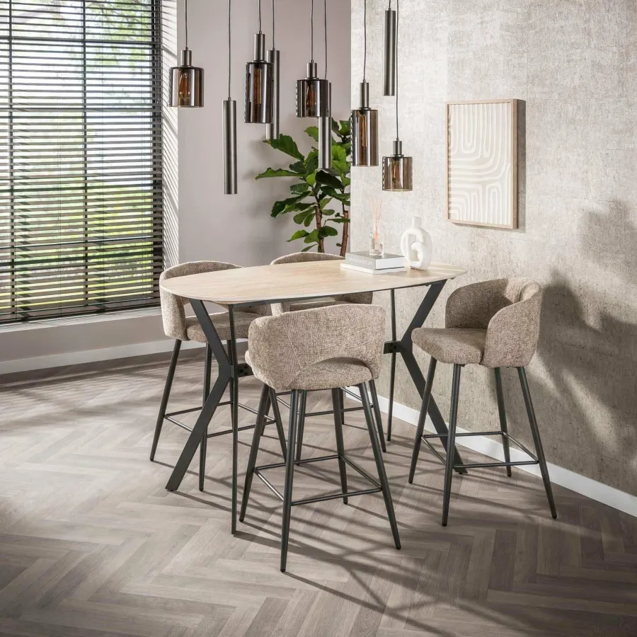 WoonStijl Hanglamp Sepiora 5+4-lichts Sienna bruin Hot