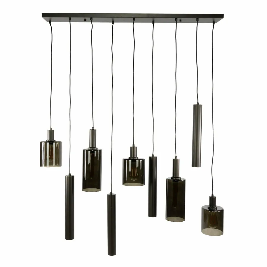 WoonStijl Hanglamp Sepiora 5+4-lichts Sienna bruin Hot