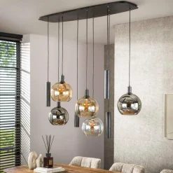 WoonStijl Hanglamp Sfera Tricolore 5+4-lichts New