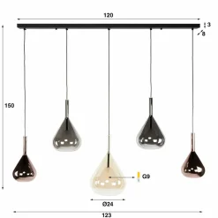 WoonStijl Hanglamp Wings 5-lichts Sale