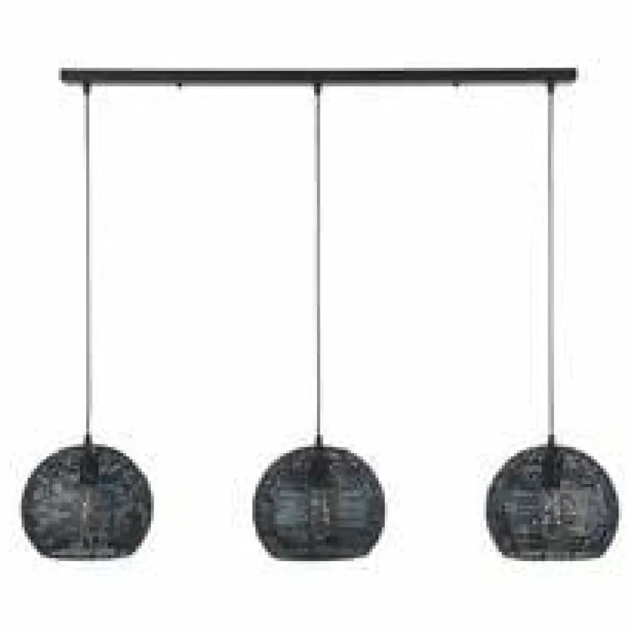 WoonStijl Hanglamp 3x armor half rond / Zwart bruin Online
