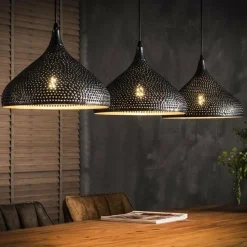 WoonStijl Hanglamp 3xØ32 Punch Trechter Best