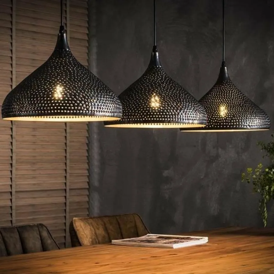 WoonStijl Hanglamp 3xØ32 Punch Trechter Best