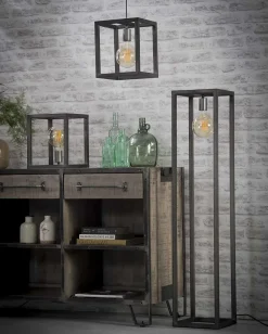 WoonStijl Hanglamp 25x25 vierkante buis / Zilver Outlet