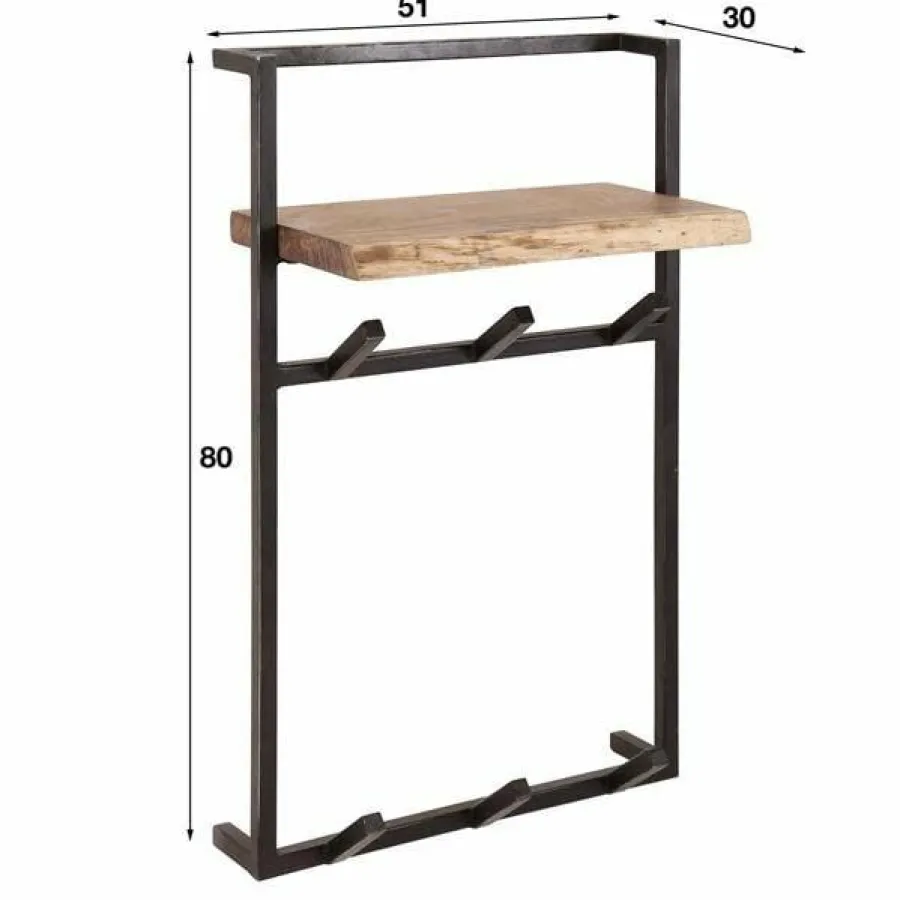 WoonStijl Kapstok air solid hoog 6 haken Best