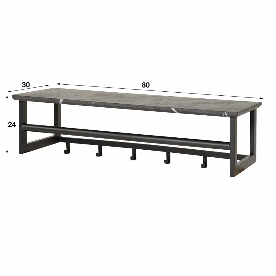 WoonStijl Kapstok Ceramic roede 6 haaks Best