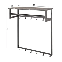 WoonStijl Kapstok Ceramic roede 12 haaks