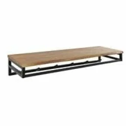 WoonStijl Kapstok Custom acacia met 6 haken en hoedenplank
