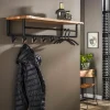 WoonStijl Kapstok edge 6 haken hoedenplank / Massief acacia naturel Hot