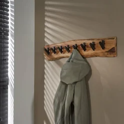 WoonStijl Kapstok edge 8 haken / Massief acacia naturel Outlet
