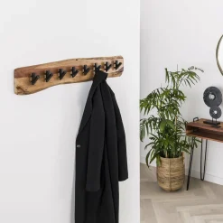 WoonStijl Kapstok edge 8 haken / Massief acacia naturel Outlet