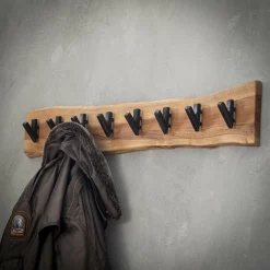 WoonStijl Kapstok edge 8 haken / Massief acacia naturel Outlet