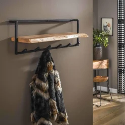 WoonStijl Kapstok edge 6 hakenplank / Massief acacia naturel Discount