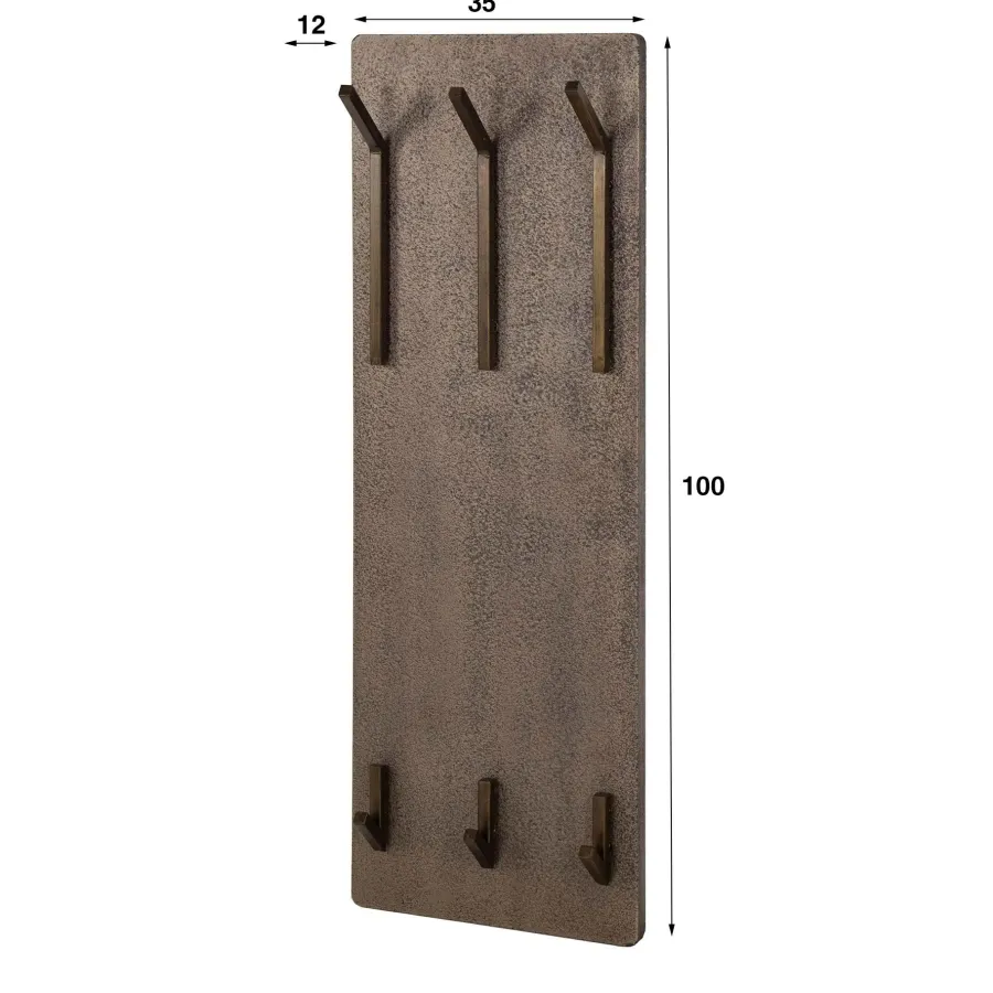 WoonStijl Kapstok Ferro 2x3 haken hoog Discount