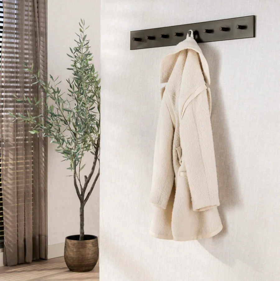 WoonStijl Kapstok Terra 8 haken bruin - 80 cm New