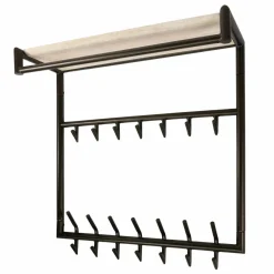 WoonStijl Kapstok Terra hoog roede en hoedenplank 3x7 haken Best